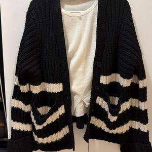 Zara Knit Striped Women's Cardigan Sweater